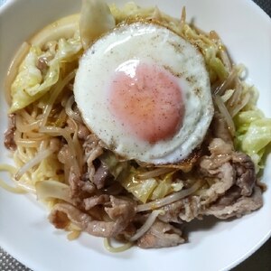 ★豚バラ肉とキャベツのあんかけ焼そば★